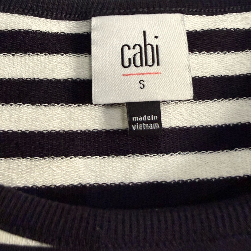 CAbi Black and White Striped Knit Top - Picture 9 of 16